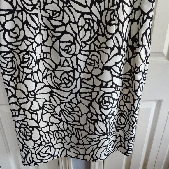 Black Label Evan Picone Black White Classic Sheath Dress 16 - Picture 3 of 12